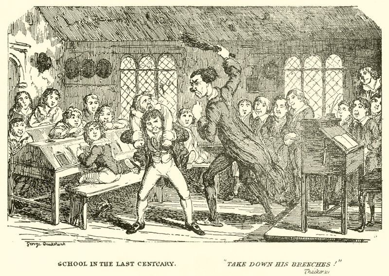 Skole i forrige århundre av George Cruikshank
