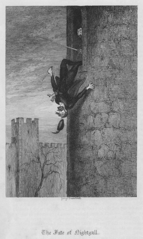 The Fate of Nightgall (gravering) av George Cruikshank