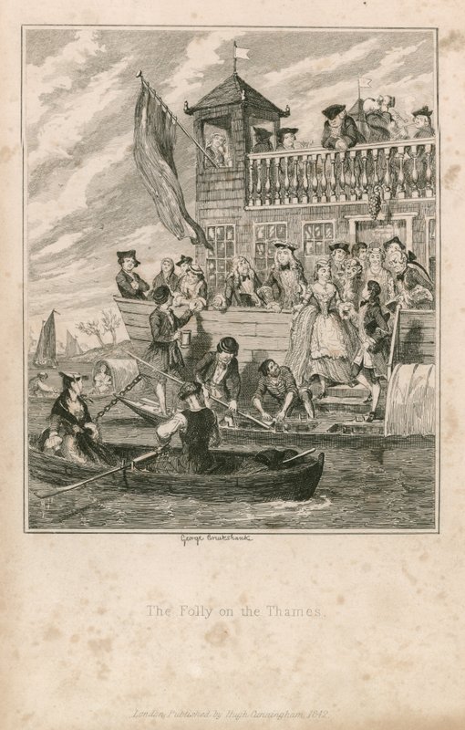 Dårskapen på Themsen av George Cruikshank
