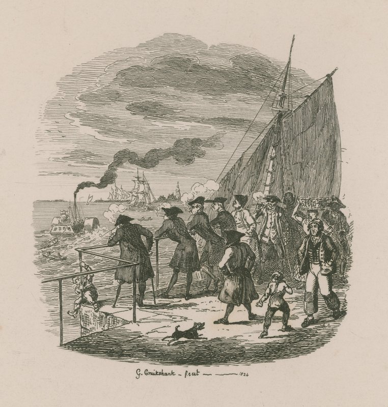 Promenaden, Greenwich Hospital av George Cruikshank