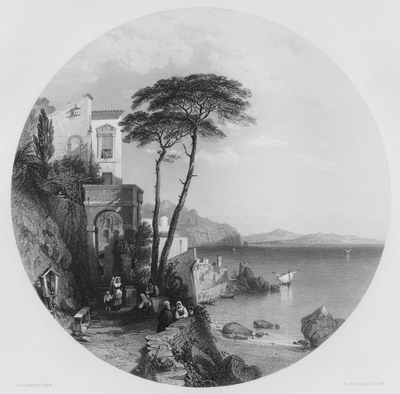 Amalfi (gravering) av George Edwards Hering