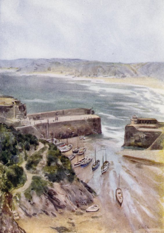Newquay (farge litho) av George Franck Nicholls
