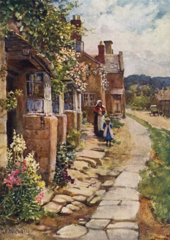 Gamle hus, Broadway av George Franck Nicholls