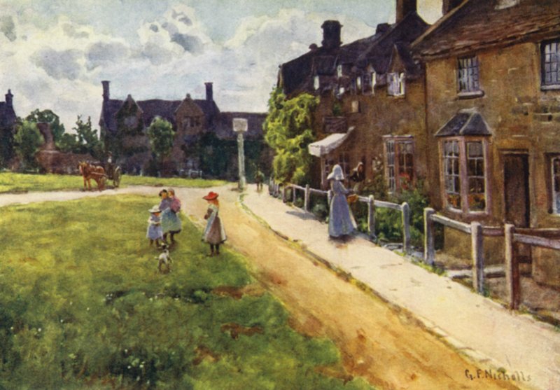 The Village Green, Broadway av George Franck Nicholls