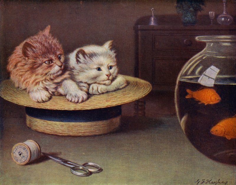 Ser på (farge litho) av George H. Hughes