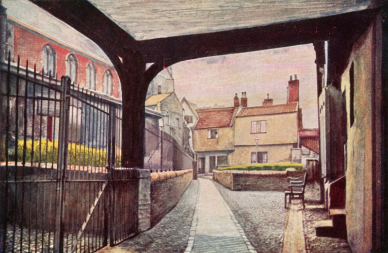 Tombland Alley (farge litho) av George Parsons Norman