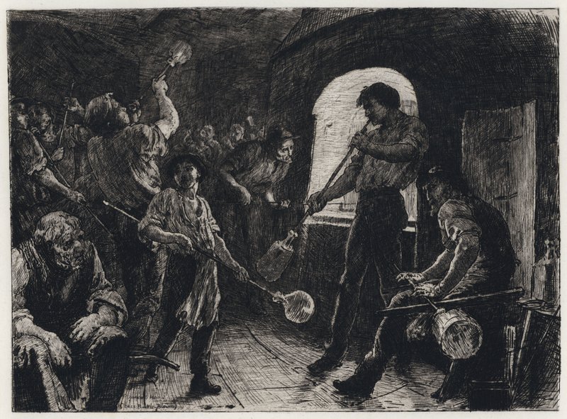 Glassblåsing (etsing) av George Percy Jacomb Hood