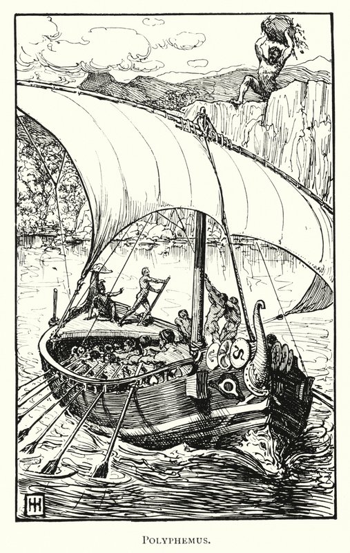 Odyssey: Polyphemus (gravering) av George Percy Jacomb Hood