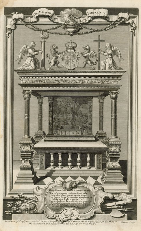 Monumentet til kong Edward VI av George Vertue