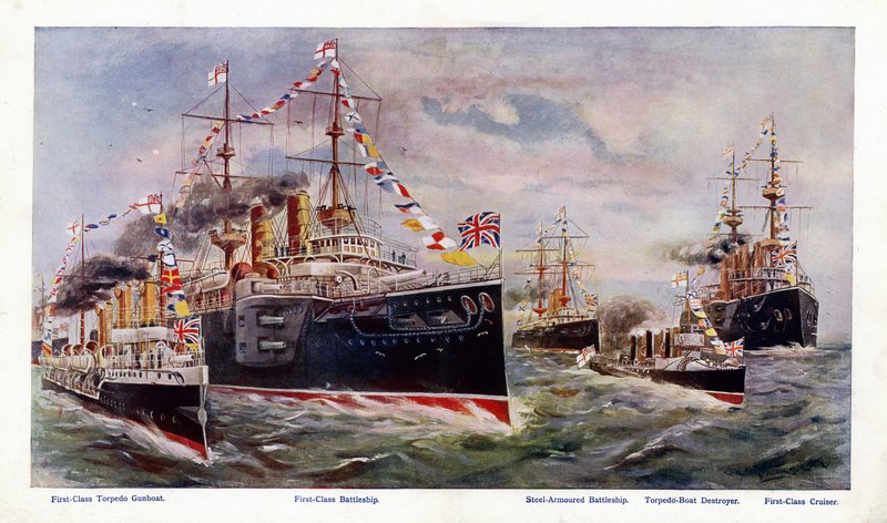 Royal Navy (farge litho) av George Washington Lambert