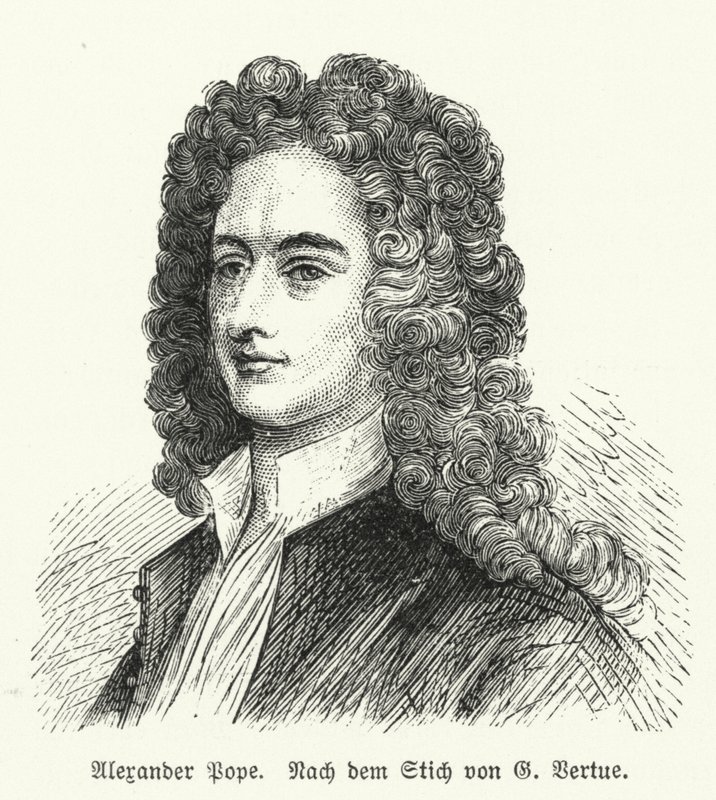 Alexander Pope , engelsk poet av George after Vertue