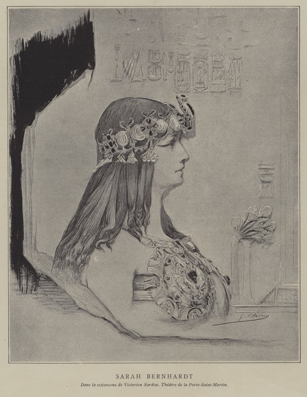 Sarah Bernhardt , fransk skuespillerinne av Georges Clairin