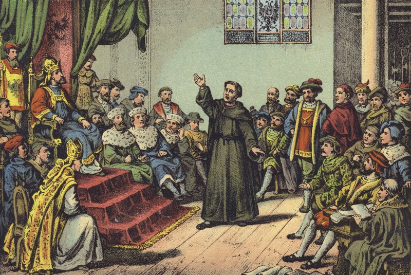 Luther før Diet of Worms av German School