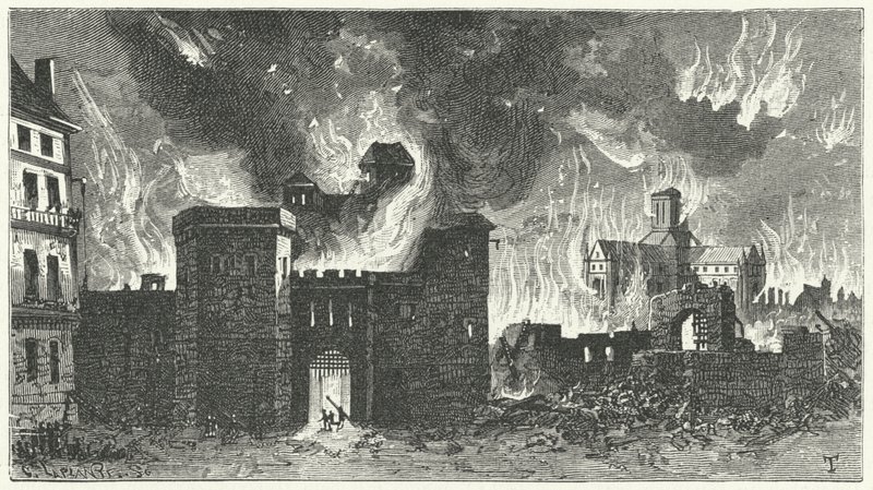 Den store brannen i London, 1666 av German School