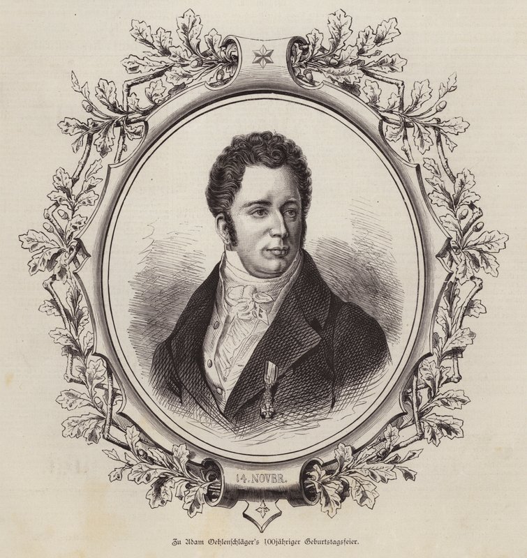 Adam Oelenschlaeger , dansk poet og dramatiker (gravering) av German School