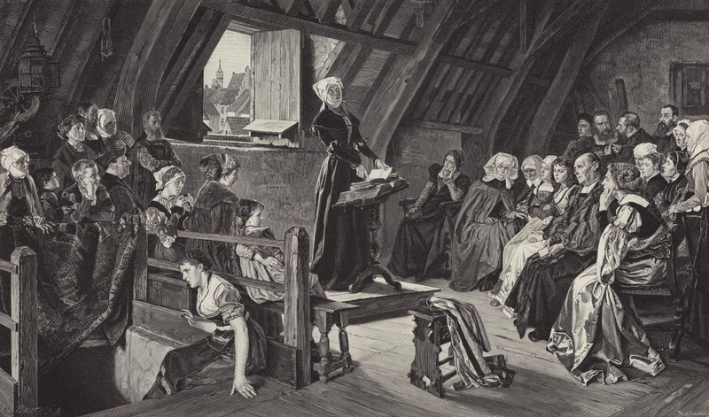 Anne Askew forkynner den lutherske lære av German School