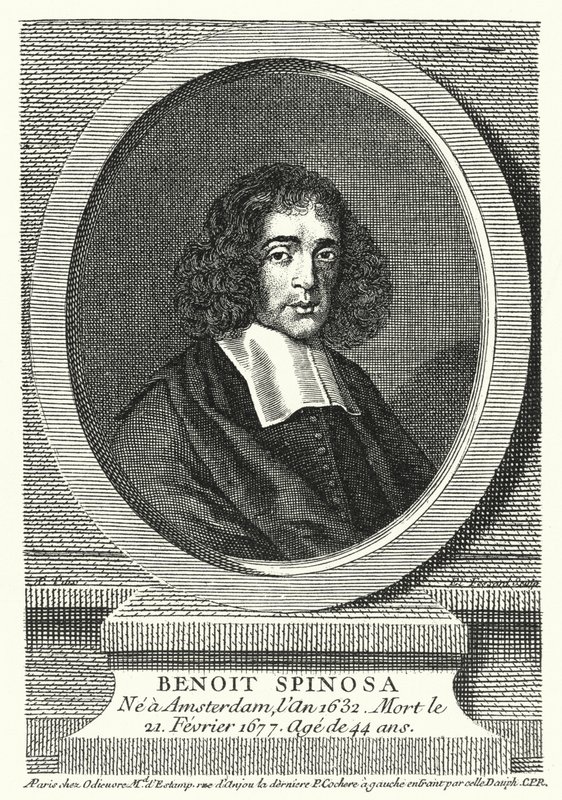 Baruch Spinoza , nederlandsk filosof (gravering) av German School