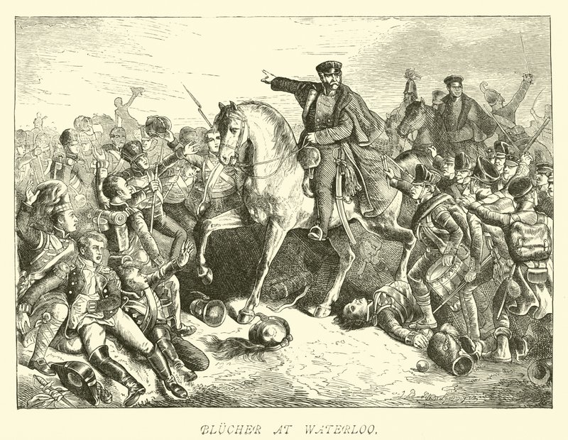 Blucher på Waterloo av German School