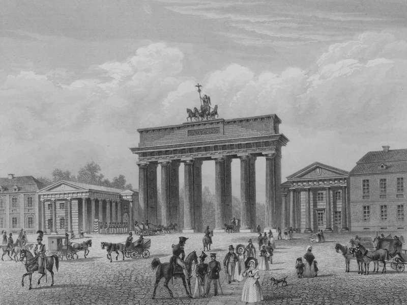 Brandenburger Tor, Berlin (stålgravering) av German School