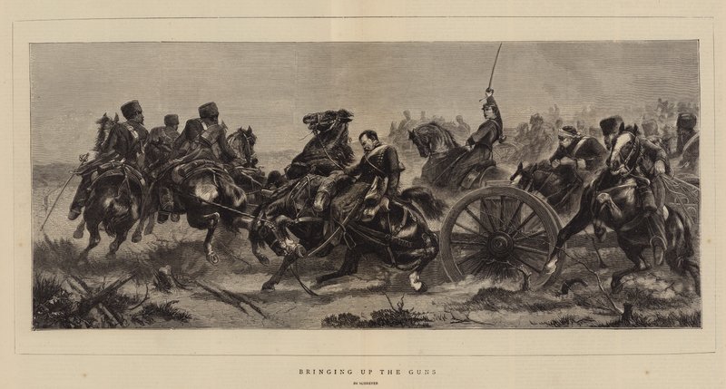 Bringing up the Guns (gravering) av German School