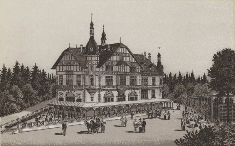 Cafe Jagerhaus (litho) av German School