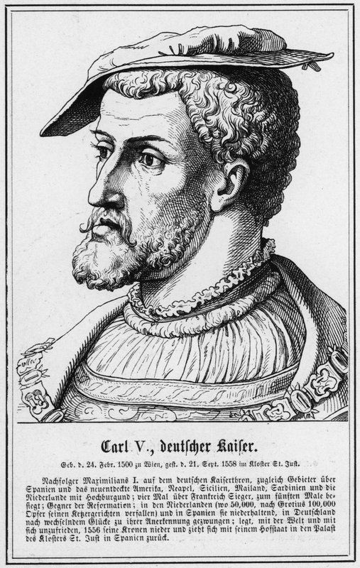 Carl V, Deutscher Kaiser (gravering) av German School