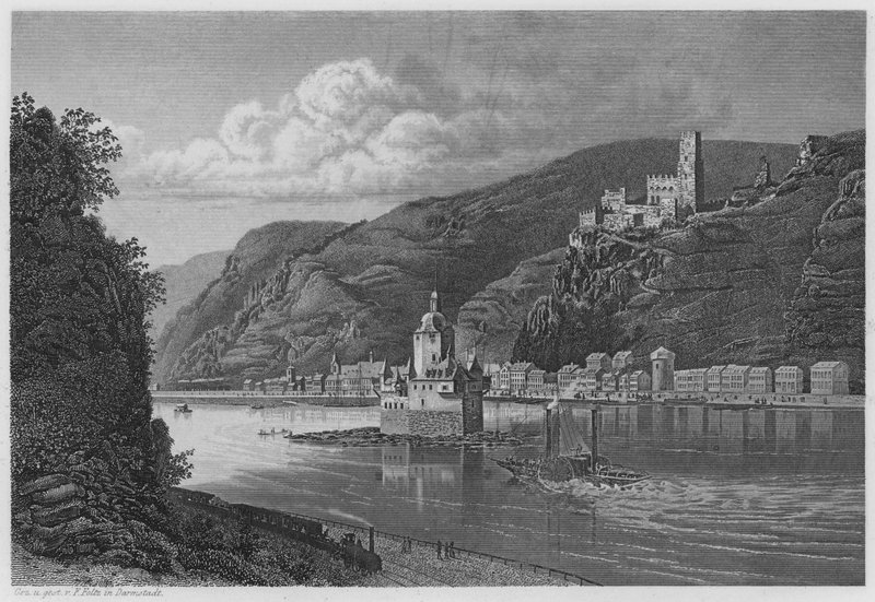 Caub And The Pfalz (gravering) av German School