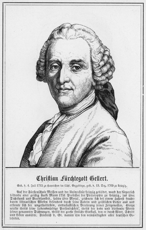 Christian Angstegott Gellert (gravering) av German School