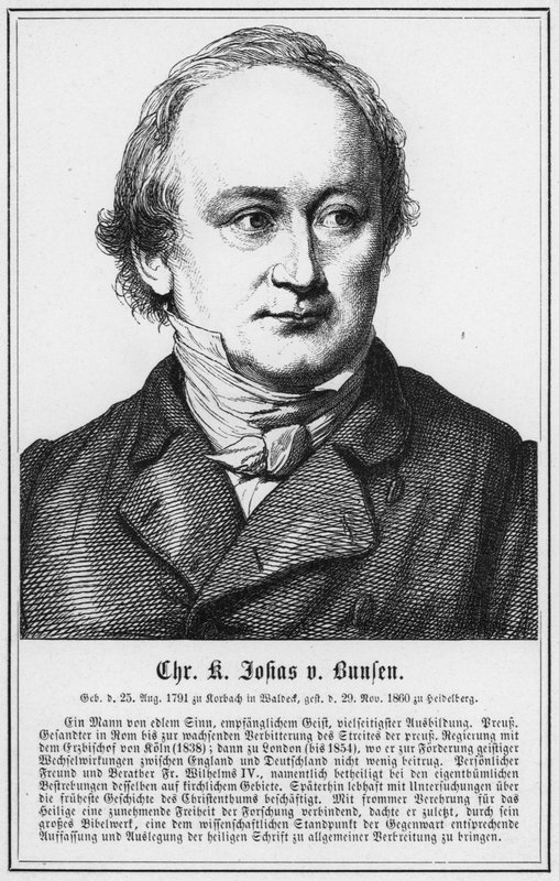 Christian Karl Josias von Bunsen (gravering) av German School