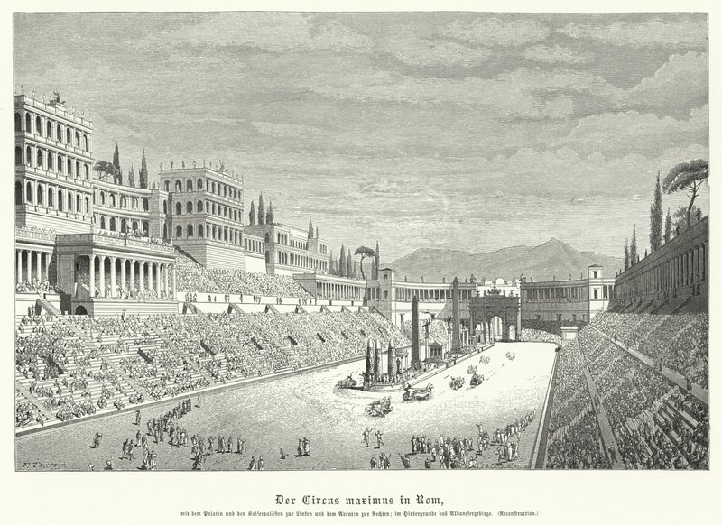 Circus Maximus, Roma (gravering) av German School