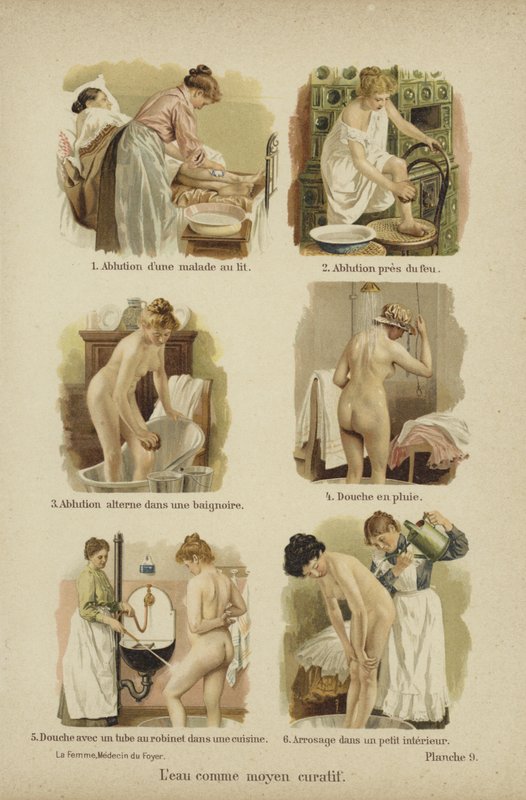 Kurativ bruk av vann (fargelitho) av German School