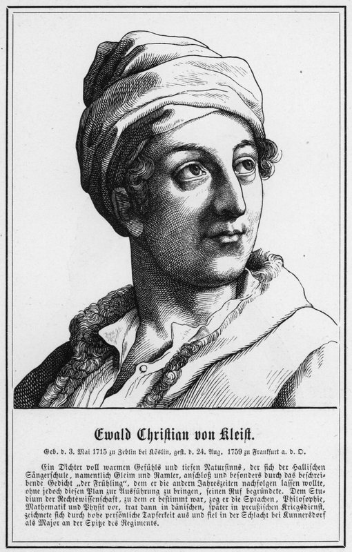 Ewald Christian von Kleist (gravering) av German School