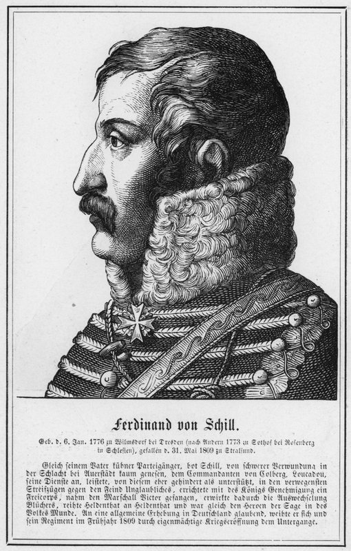 Ferdinand von Schill (gravering) av German School