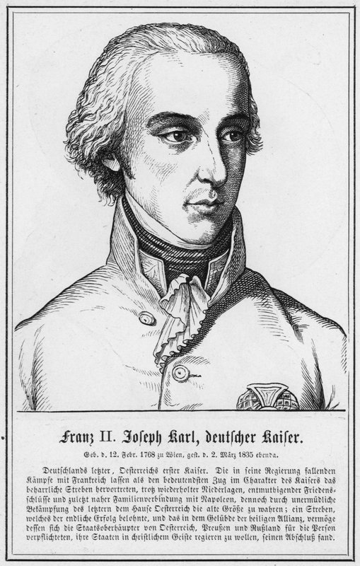 Franz II Joseph Karl, Deutscher Kaiser (gravering) av German School