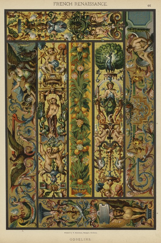 Fransk renessanse, Gobelins (farge litho) av German School