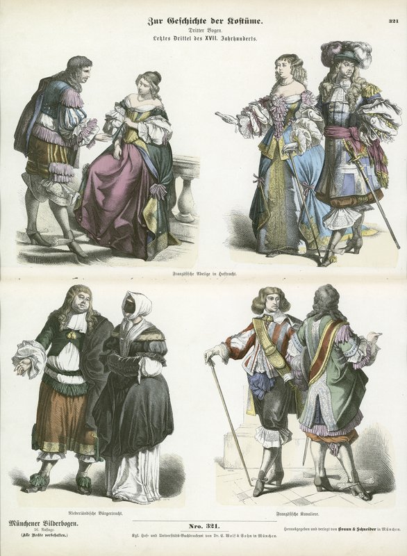Franske og nederlandske kostymer, tidlig på 1600-tallet av German School