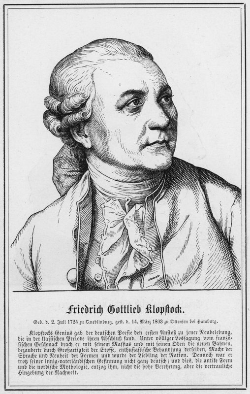 Friedrich Gottlieb Klopstock (gravering) av German School