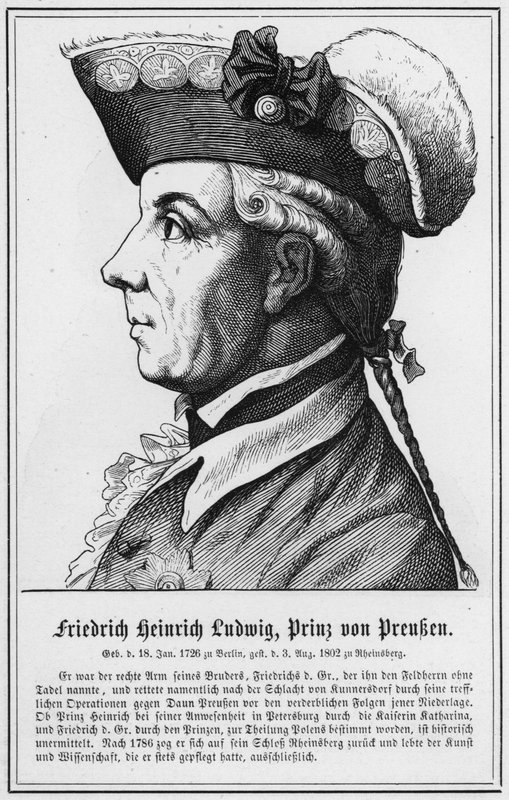 Friedrich Heinrich Ludwig, Prins av Preussen (gravering) av German School