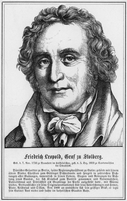 Friedrich Leopold, greve av Stolberg (gravering) av German School