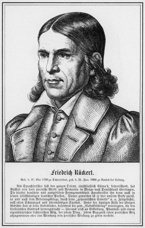 Friedrich Ruckert (gravering) av German School
