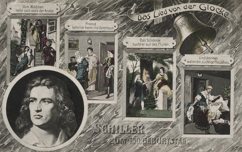 Friedrich Schiller (litho-farge) av German School