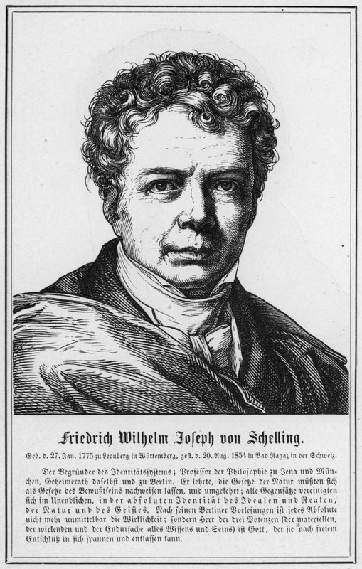 Friedrich Wilhelm Joseph von Schelling (gravering) av German School