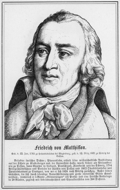 Friedrich von Matthisson (gravering) av German School