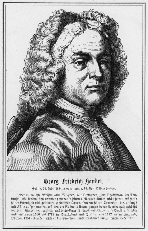 Georg Friedrich Handel (gravering) av German School