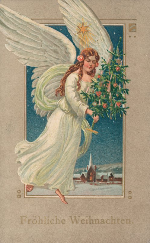 Tysk julekort (farge litho) av German School
