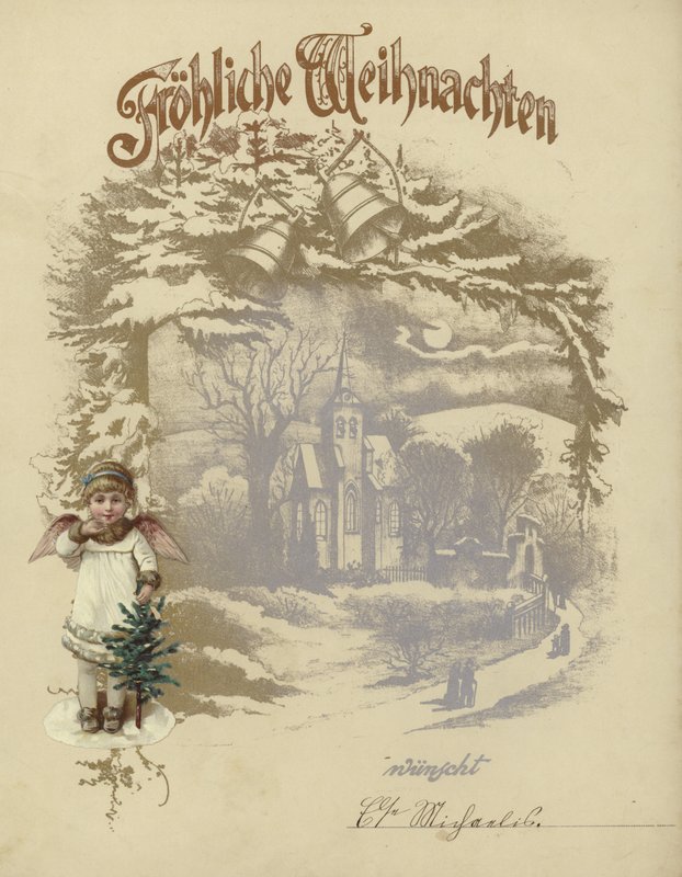 Tysk julekort av German School