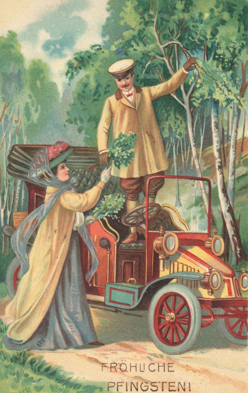 Tysk pinsekort (farge litho) av German School