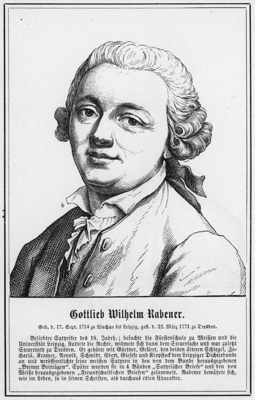Gottlieb Wilhelm Rabener (gravering) av German School