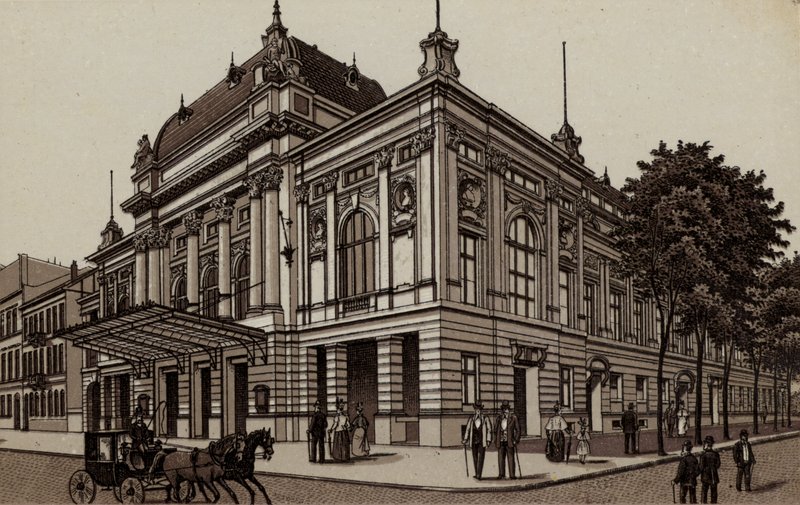 Hamburg: Deutsches Schauspielhaus, Det tyske teateret (litho) av German School