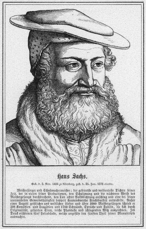 Hans Sachs (gravering) av German School
